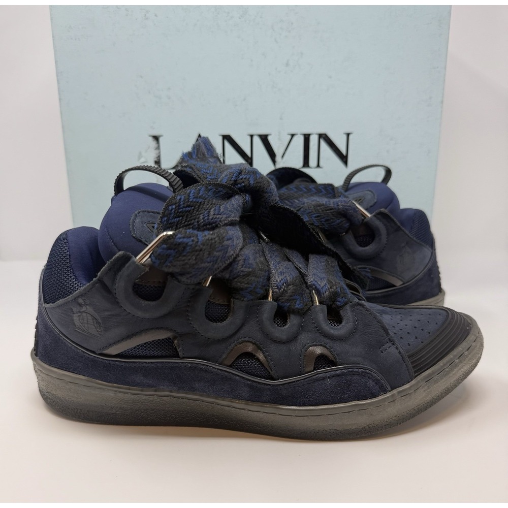 Lanvin Curb Sneaker Navy Size 9 US 42 EU